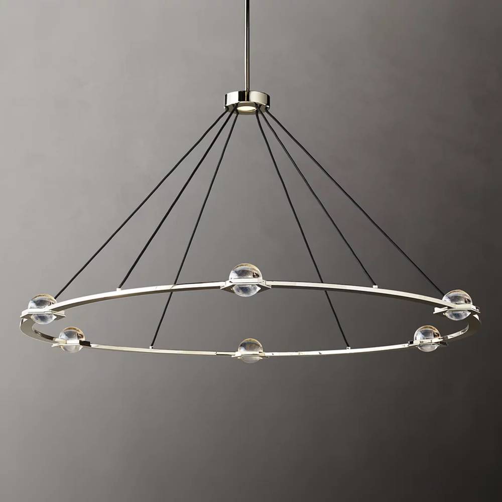Eclatant Inset Crystal Round Chandelier 60"
