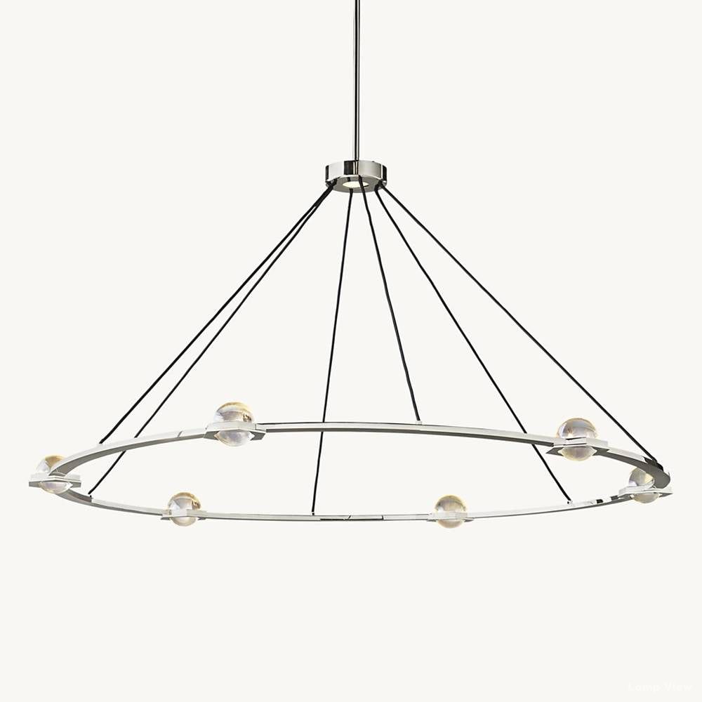 Eclatant Inset Crystal Round Chandelier 60"
