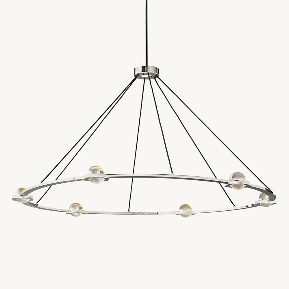 Eclatant Inset Crystal Round Chandelier 60"