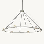 Eclatant Inset Crystal Round Chandelier 60"