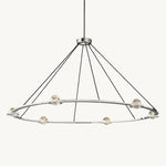 Eclatant Inset Crystal Round Chandelier 60"