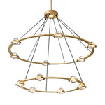 Eclatant Inset Crystal Two-Tier Round Chandelier 48"