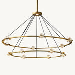 Eclatant Inset Crystal Two-Tier Round Chandelier 60"