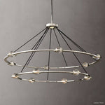 Eclatant Inset Crystal Two-Tier Round Chandelier 60"