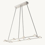 Eclatant Inset Crystal Rectangular Chandelier 54"