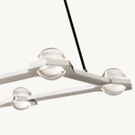 Eclatant Inset Crystal Rectangular Chandelier 54"