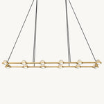 Eclatant Inset Crystal Rectangular Chandelier 72"