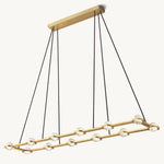 Eclatant Inset Crystal Rectangular Chandelier 72"