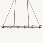 Eclatant Inset Crystal Rectangular Chandelier 72"