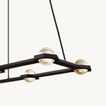 Eclatant Inset Crystal Rectangular Chandelier 72"