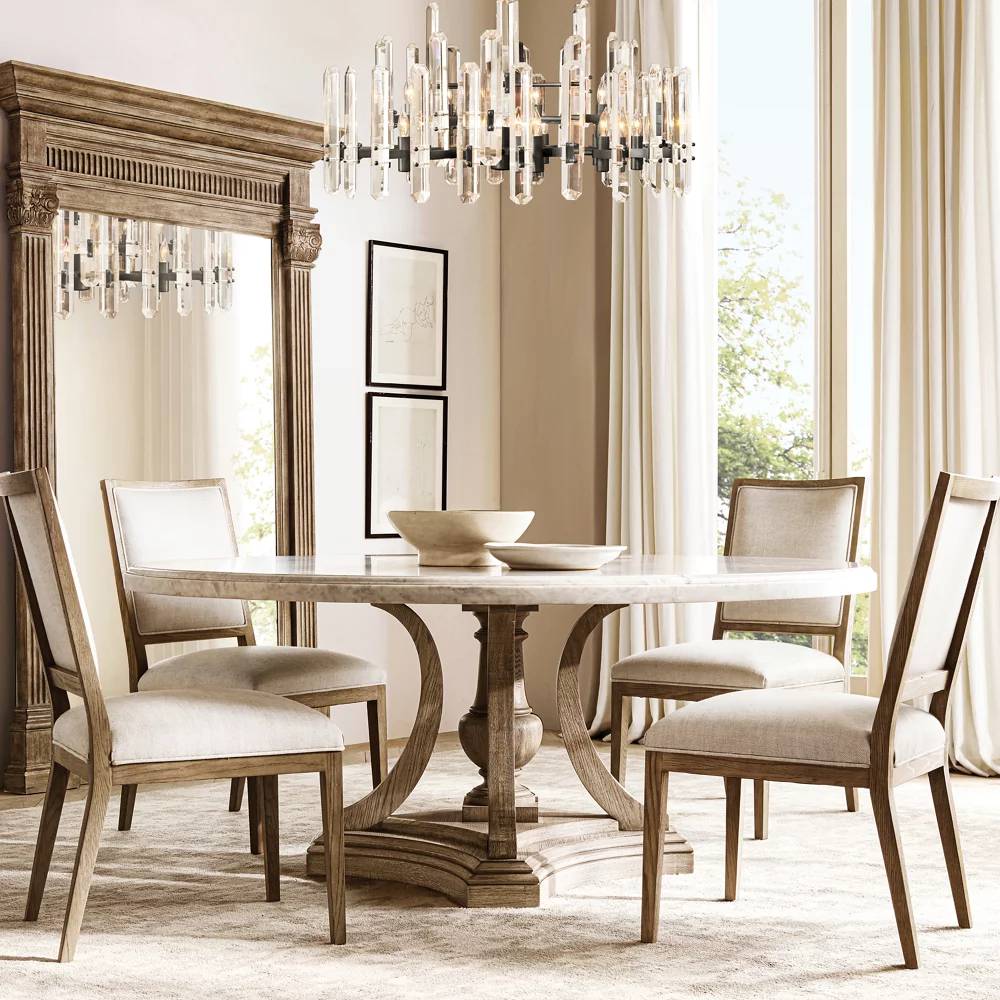 Mirello Prismed Crystal Round Chandelier 48"