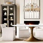 Mirello Prismed Crystal Round Chandelier 48"