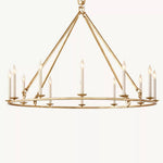 Hartwell Lantern Frame Round Chandelier 50"