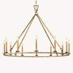 Hartwell Lantern Frame Round Chandelier 50"