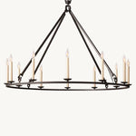 Hartwell Lantern Frame Round Chandelier 50"