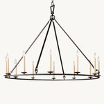 Hartwell Lantern Frame Round Chandelier 50"