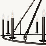 Hartwell Lantern Frame Round Chandelier 60"