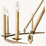 Hartwell Lantern Frame Two-Tier Round Chandelier 62"