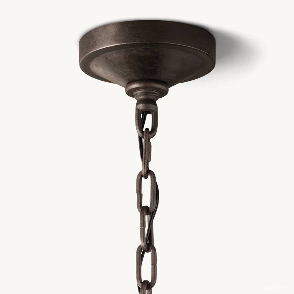 Hartwell Lantern Frame Two-Tier Round Chandelier 50"
