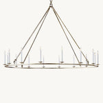 Hartwell Lantern Frame Round Chandelier 50"
