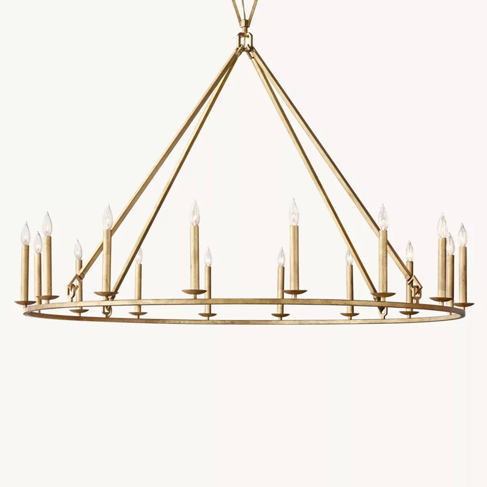 Hartwell Lantern Frame Round Chandelier 60"