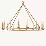 Hartwell Lantern Frame Round Chandelier 60"