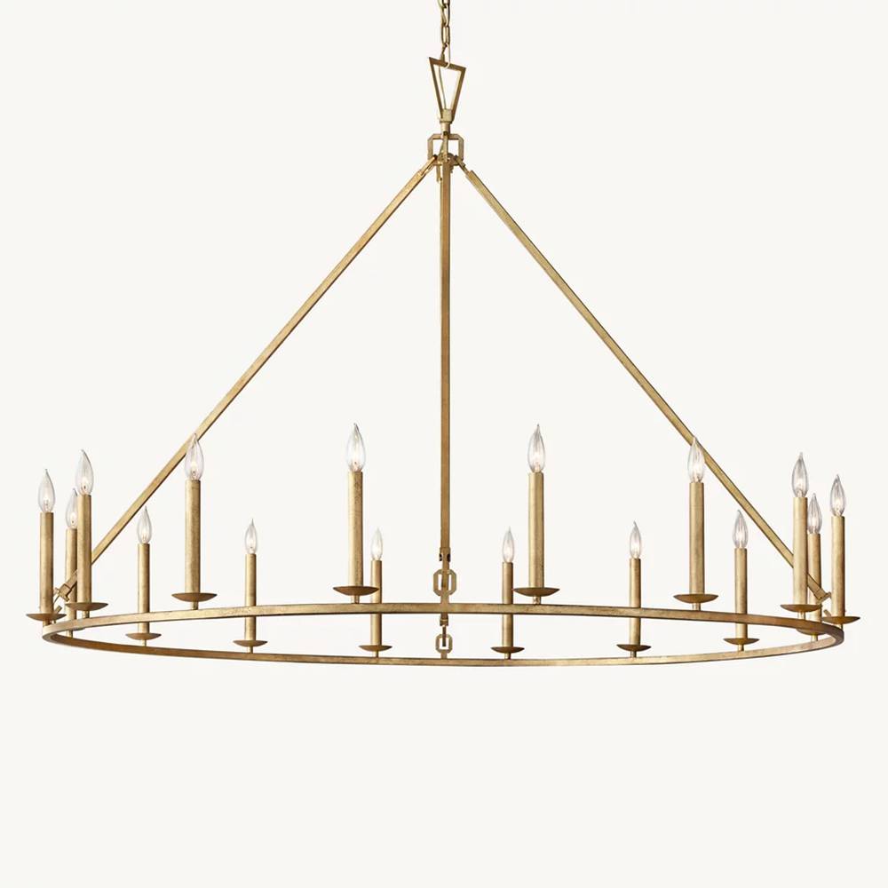 Hartwell Lantern Frame Round Chandelier 60"