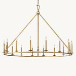 Hartwell Lantern Frame Round Chandelier 60"