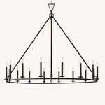 Hartwell Lantern Frame Round Chandelier 60"