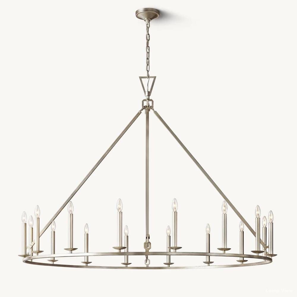 Hartwell Lantern Frame Round Chandelier 60"