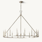 Hartwell Lantern Frame Round Chandelier 60"