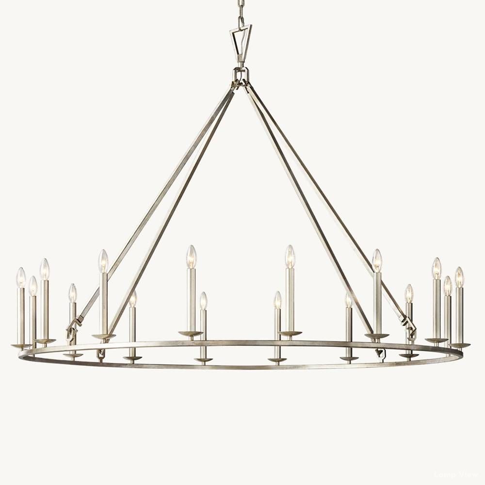 Hartwell Lantern Frame Round Chandelier 60"