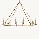 Hartwell Lantern Frame Round Chandelier 72"