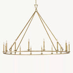 Hartwell Lantern Frame Round Chandelier 72"