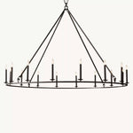 Hartwell Lantern Frame Round Chandelier 72"