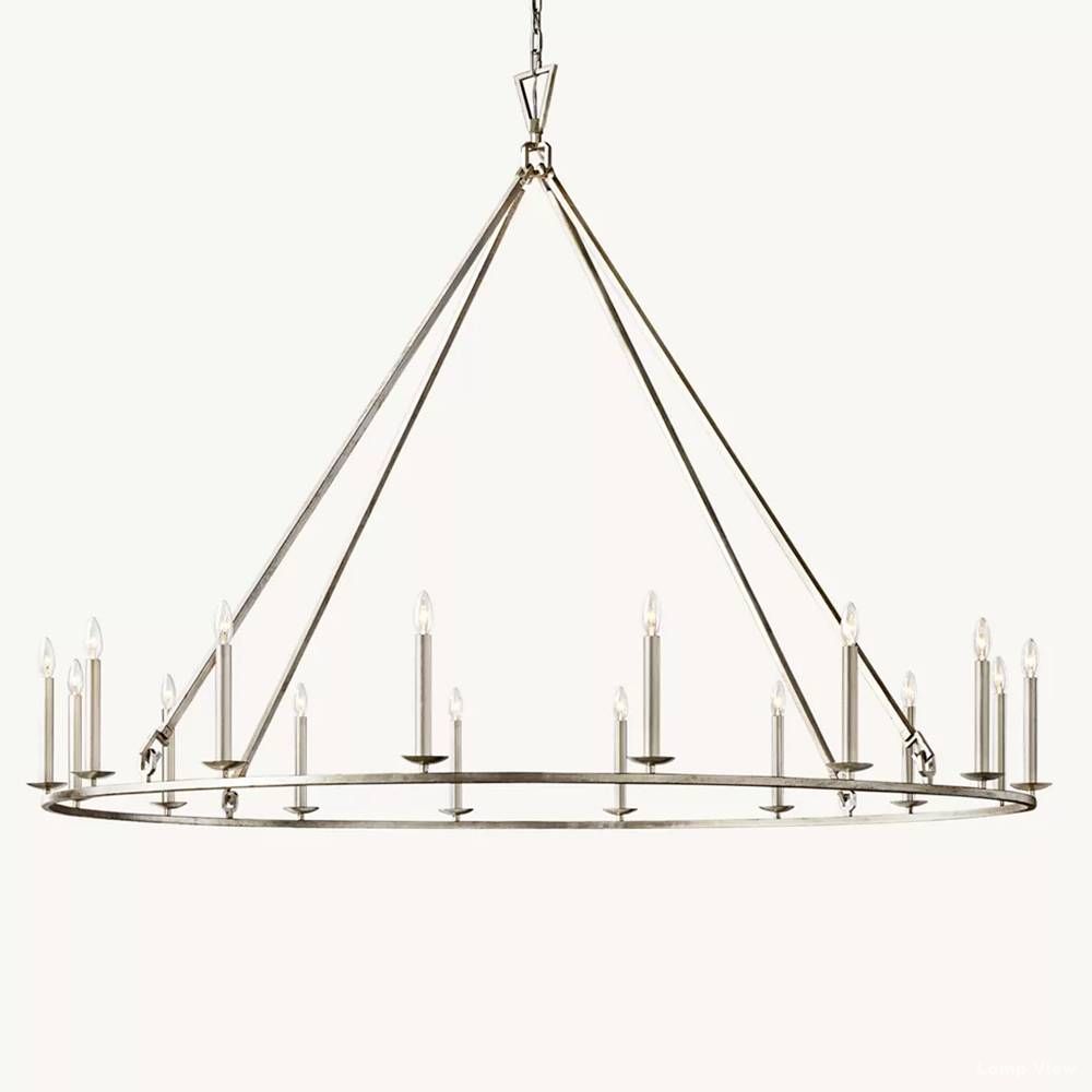 Hartwell Lantern Frame Round Chandelier 72"