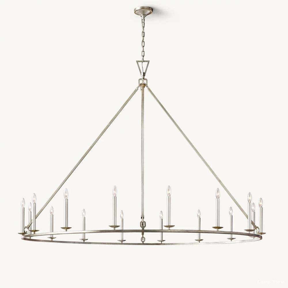 Hartwell Lantern Frame Round Chandelier 72"