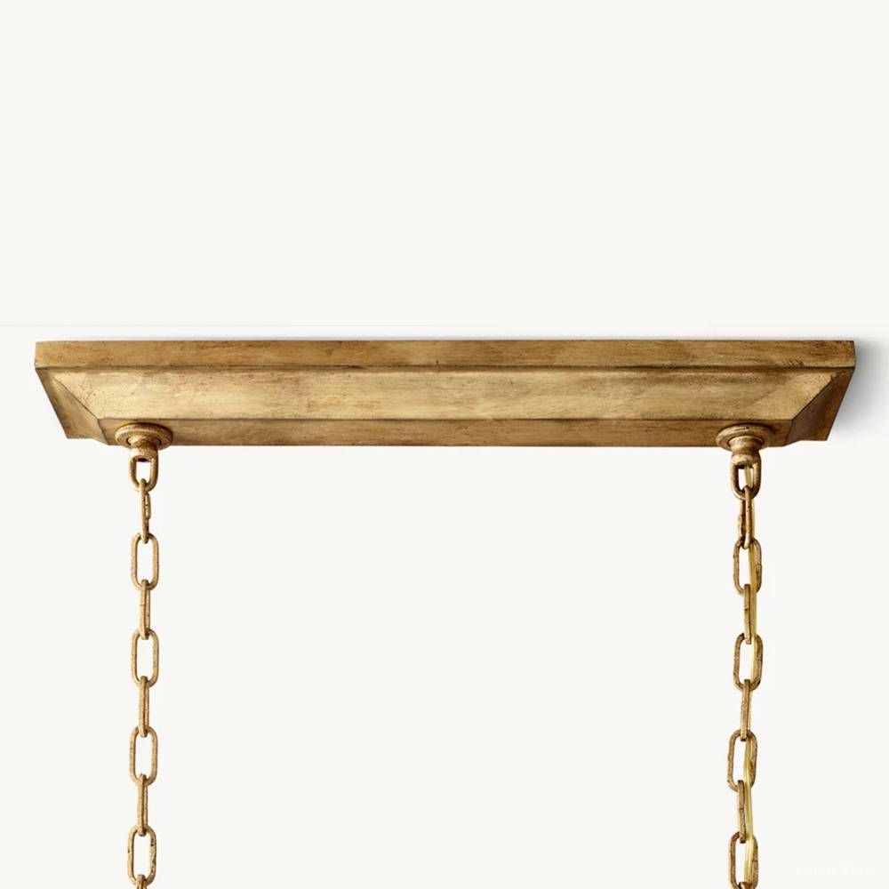 Hartwell Lantern Frame Rectangular Chandelier 54"