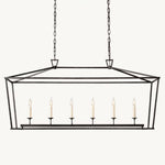Hartwell Lantern Frame Rectangular Chandelier 54"