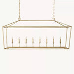 Hartwell Lantern Frame Rectangular Chandelier 72"