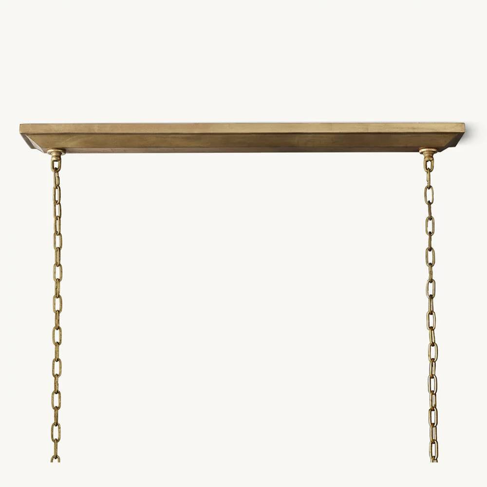 Hartwell Lantern Frame Rectangular Chandelier 72"
