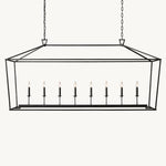 Hartwell Lantern Frame Rectangular Chandelier 72"