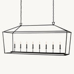 Hartwell Lantern Frame Rectangular Chandelier 72"