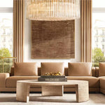 Cielo Ridged Glass Round Chandelier 48"