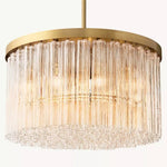 Cielo Ridged Glass Round Chandelier 36"