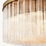 Cielo Ridged Glass Round Chandelier 36"