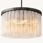 Cielo Ridged Glass Round Chandelier 36"