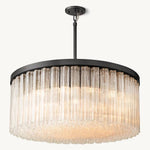 Cielo Ridged Glass Round Chandelier 48"