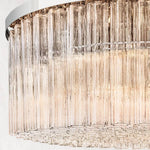 Cielo Ridged Glass Round Chandelier 36"