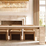 Cielo Ridged Glass Rectangle Chandelier 54"